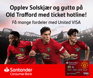 Manchester United Visa kredittkort fra Santander