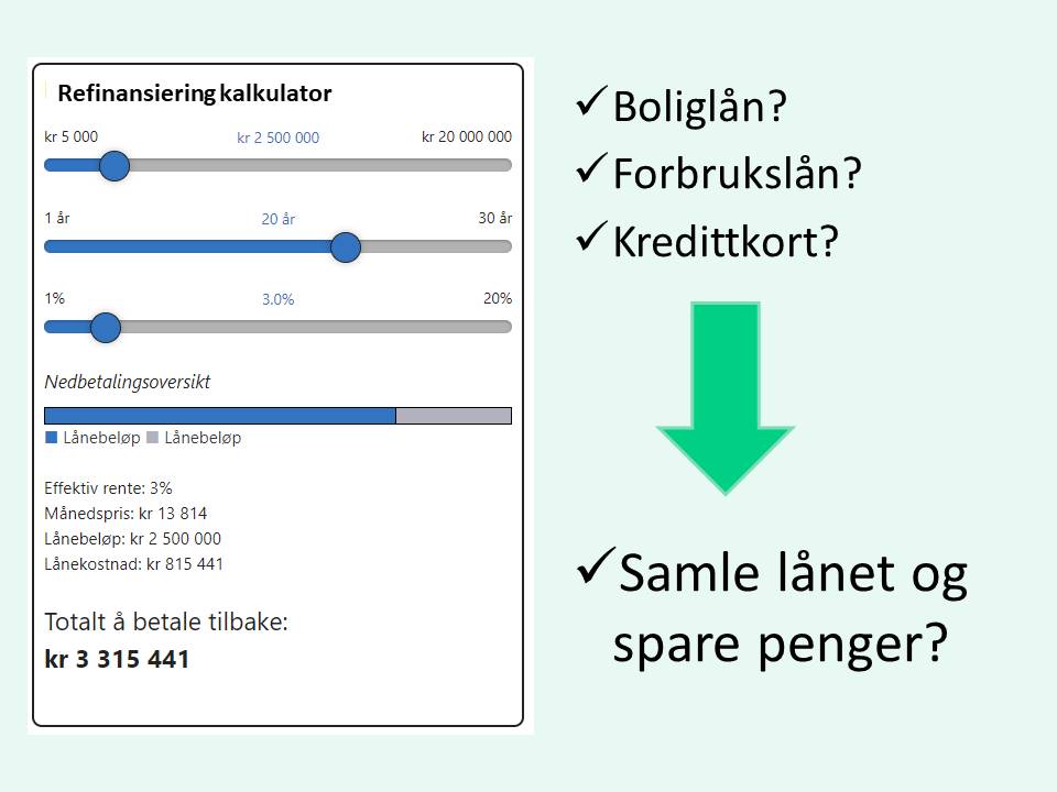 Et samlet lån kan gi deg større økonomisk frihet