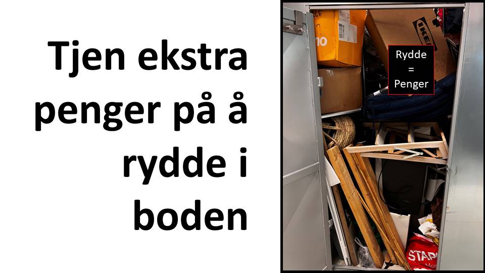 Tjen ekstra penger på å rydde i boden