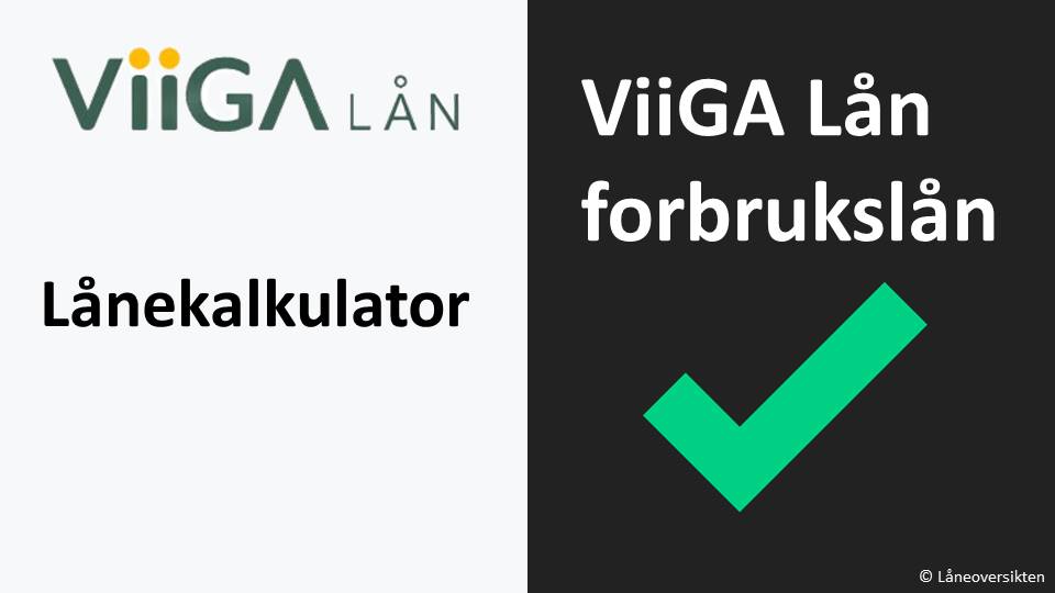 ViiGALån forbrukslån lånekalkulator