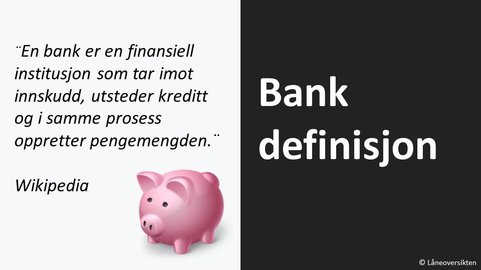 Bank definisjon