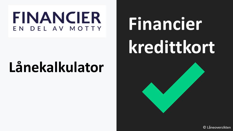 Financier kredittkort lånekalkulator