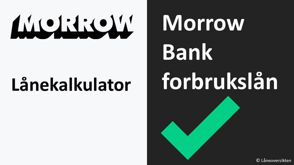 Morrow Bank forbrukslån lånekalkulator