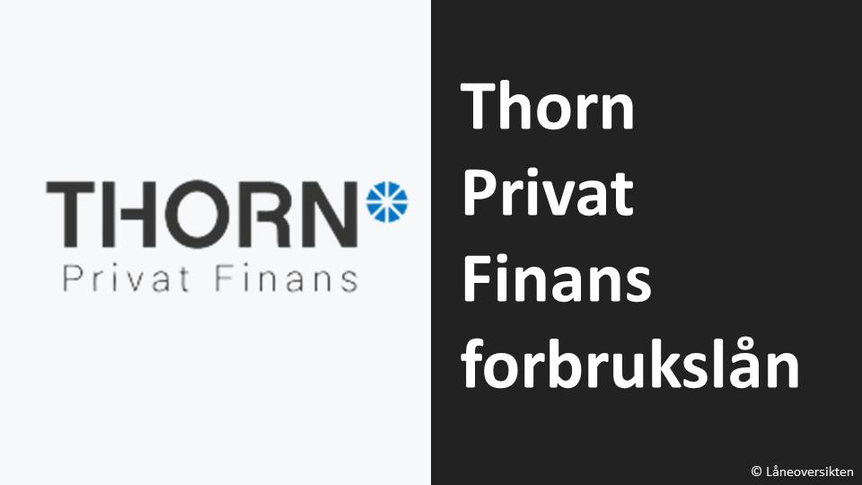 Thorn Privat Finans forbrukslån